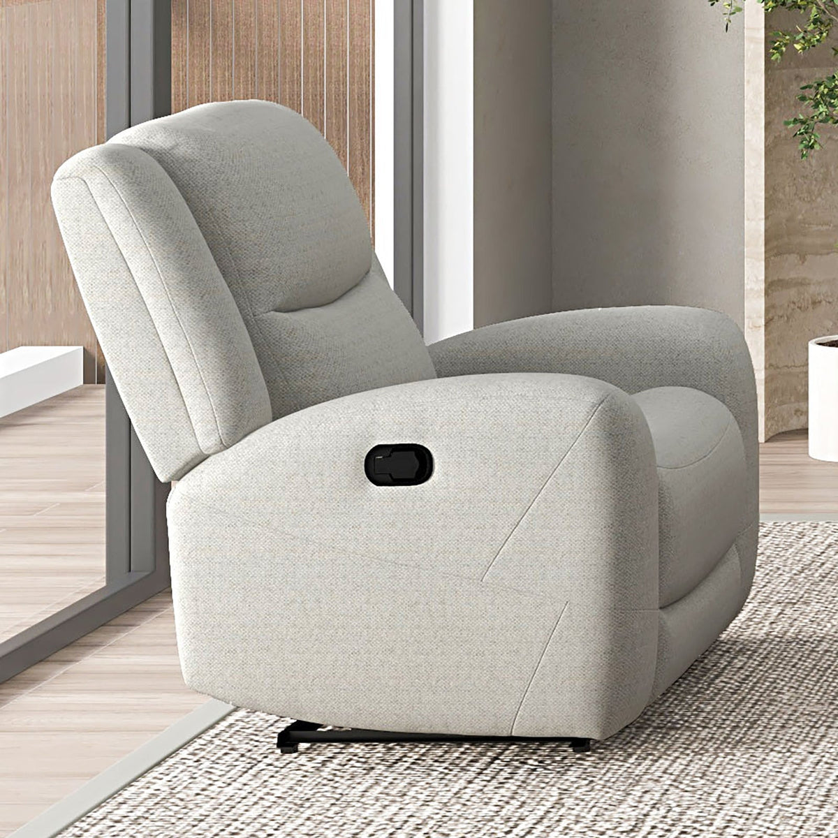 Giraldus Beige Transitional Reclining Living Room Set