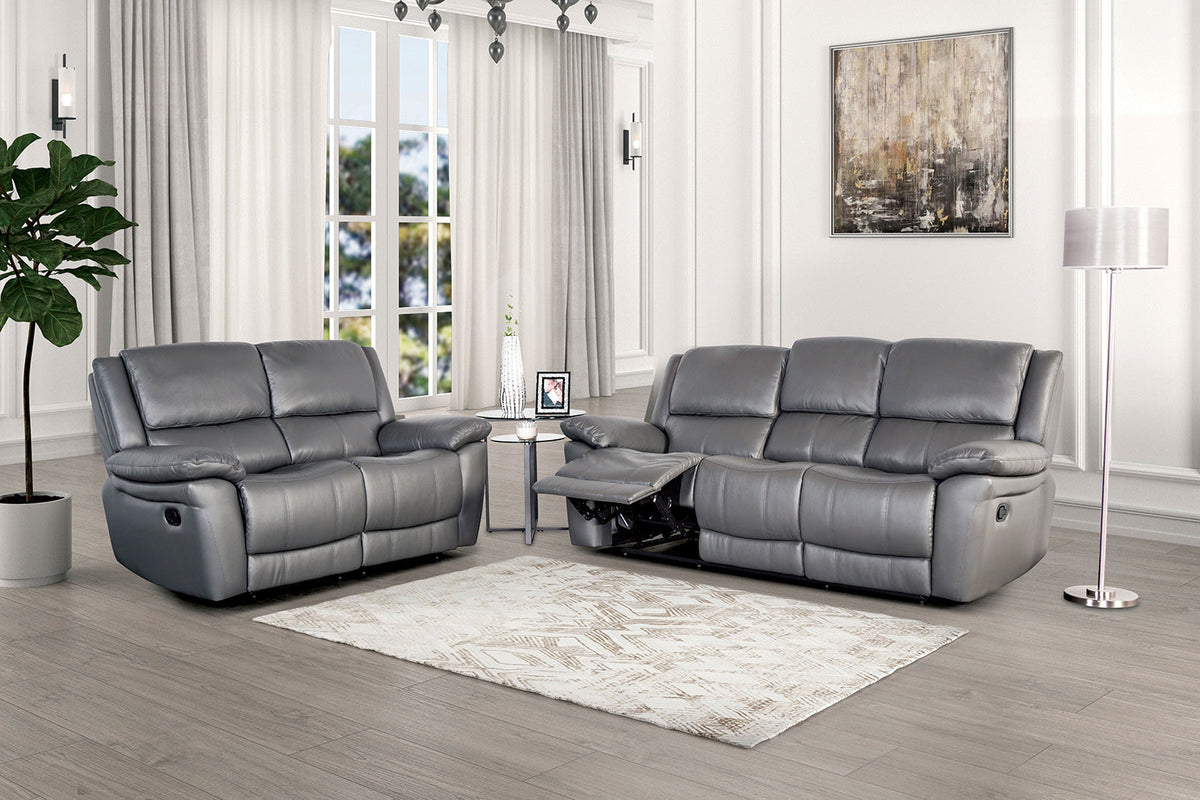 Glarus Dark Gray Transitional Reclining Living Room Set