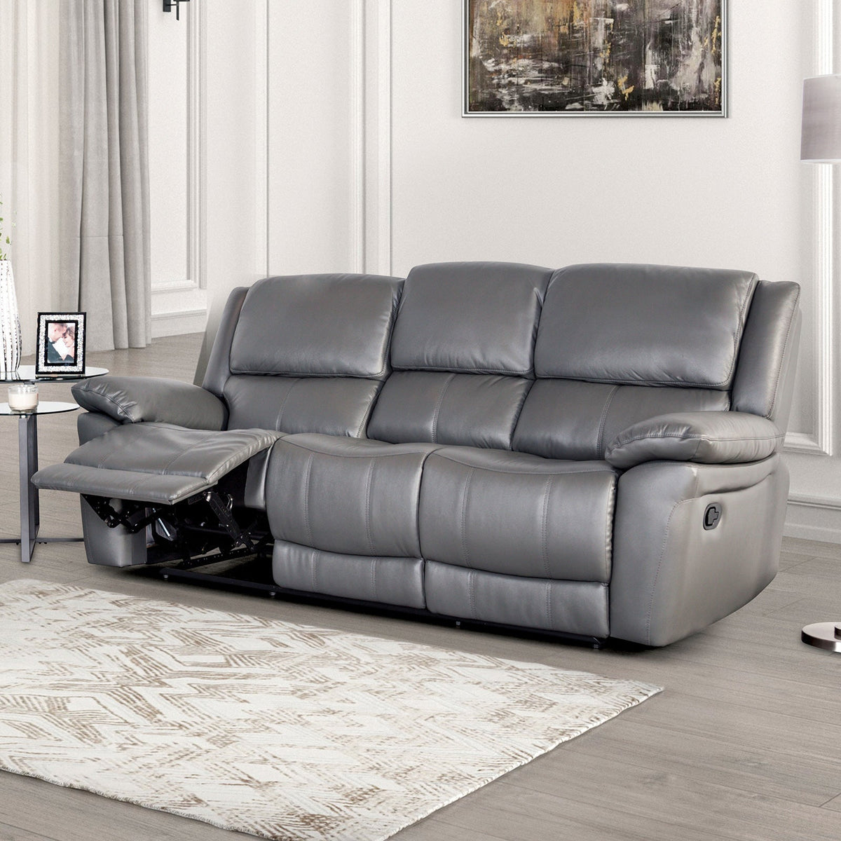 Glarus Dark Gray Transitional Reclining Living Room Set