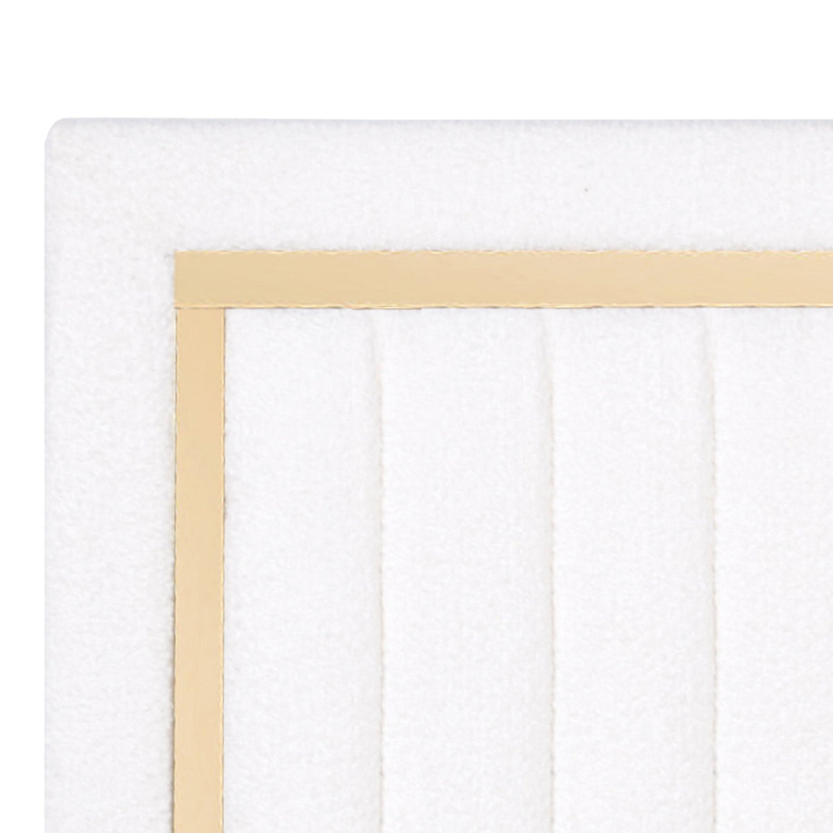 Goodline Off White Boucle Upholstered King Bed