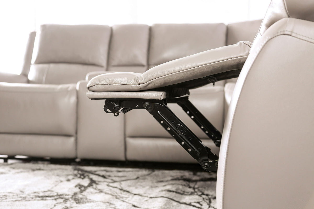 Gorgius Light Gray Power Loveseat