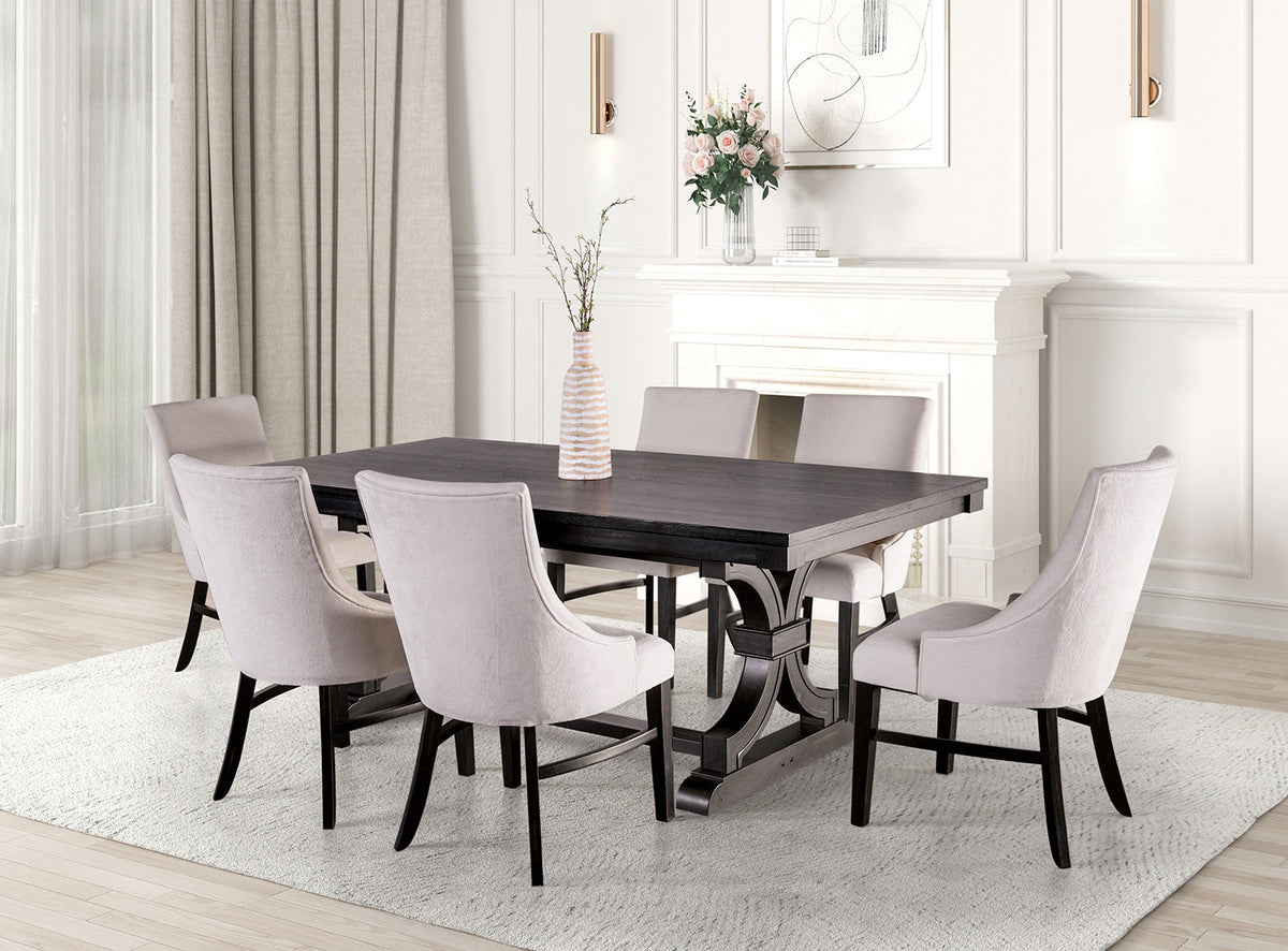 Gosport Black/Beige Arm Chair