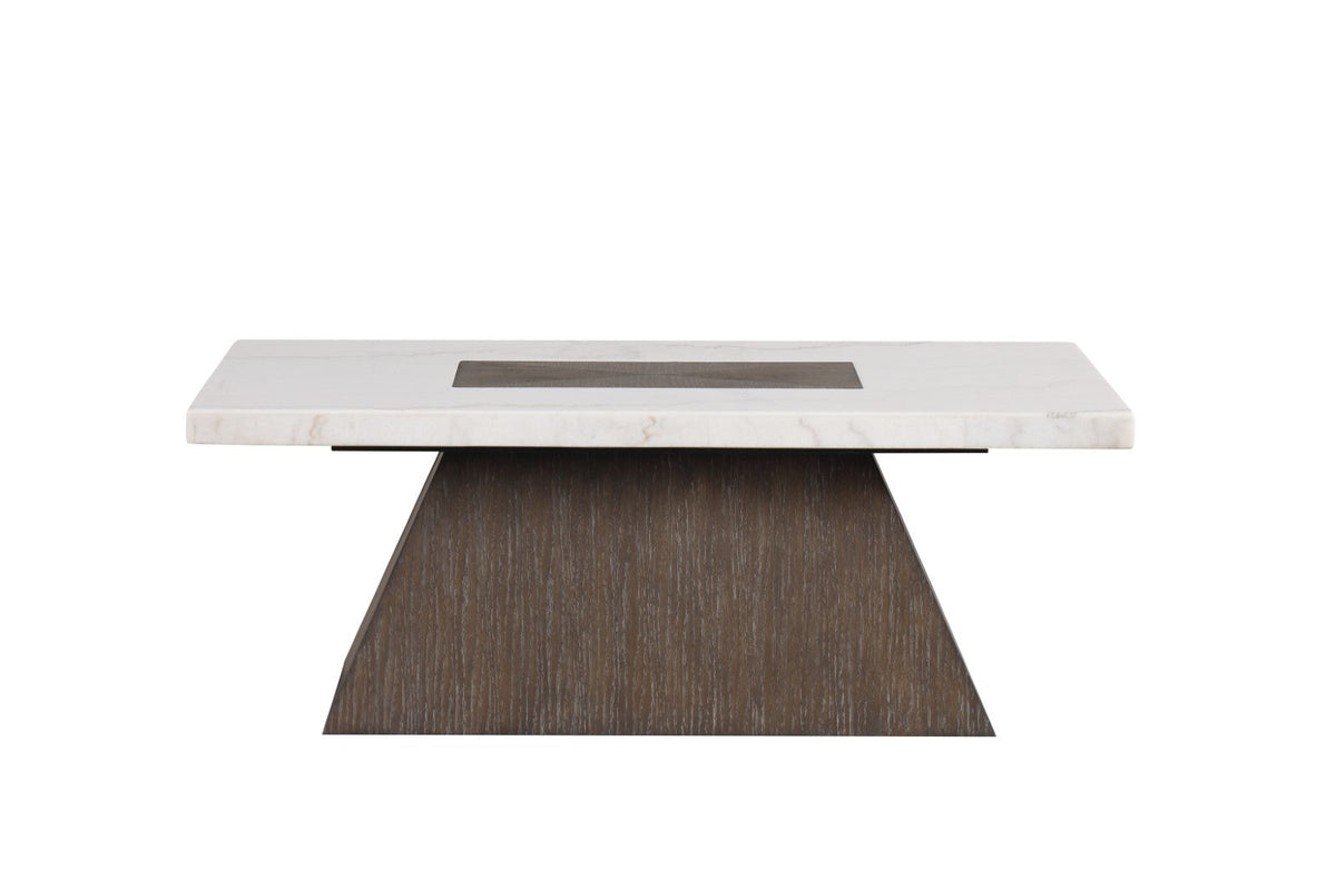 Grasten Dark Walnut/White Square Coffee Table