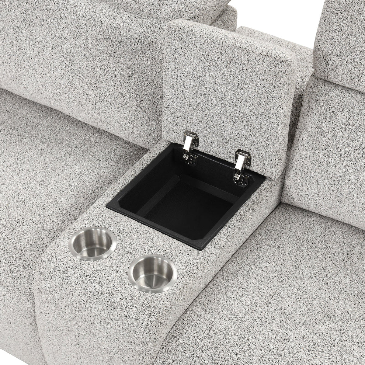 Hieronimus 2-Piece Light Gray Power Sectional