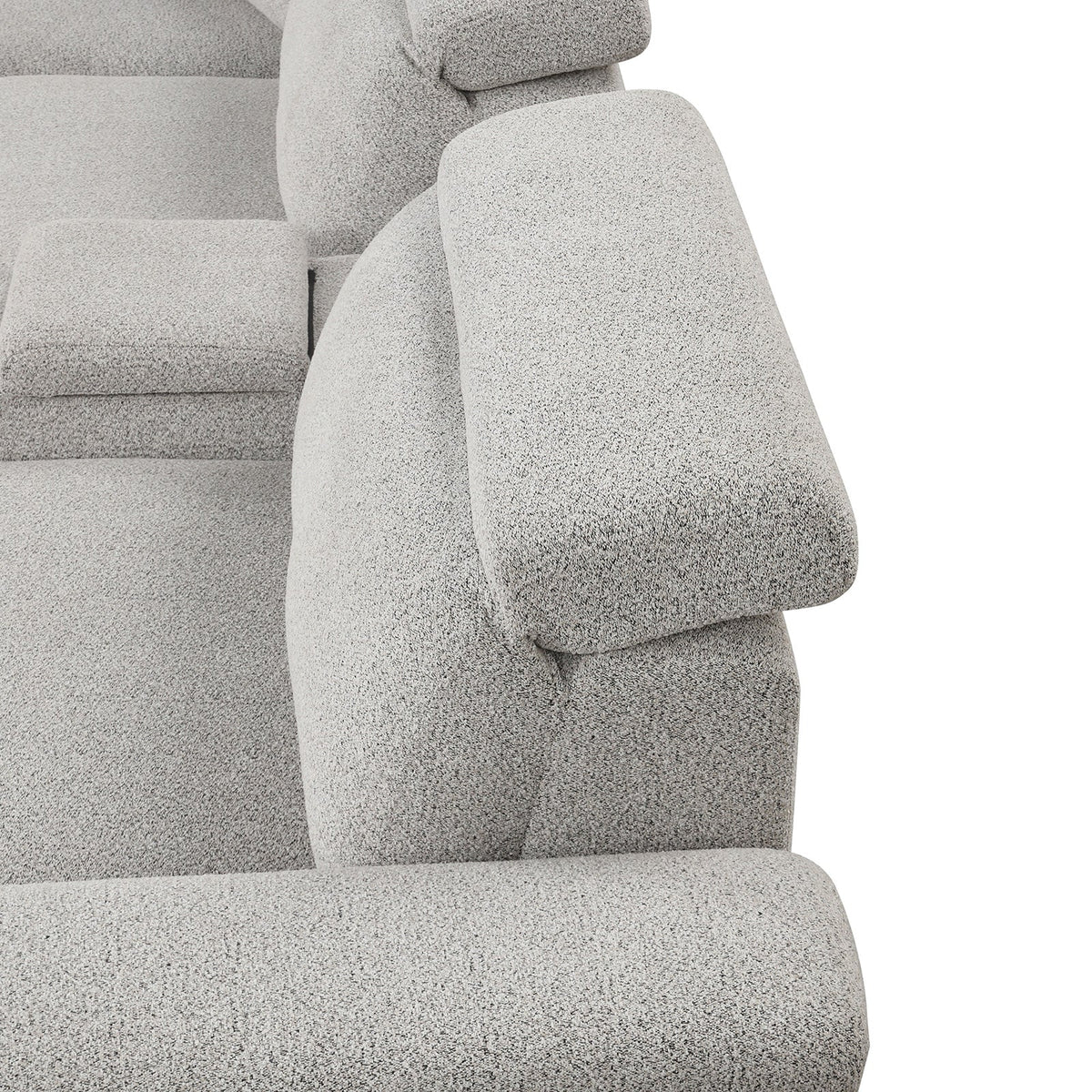 Hieronimus 2-Piece Light Gray Power Sectional