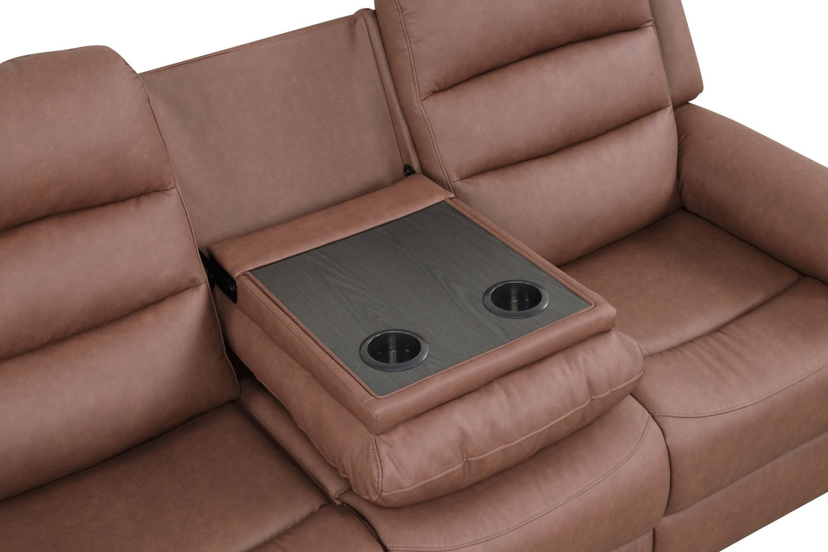 Hope Brown 3-Piece Reclining Set