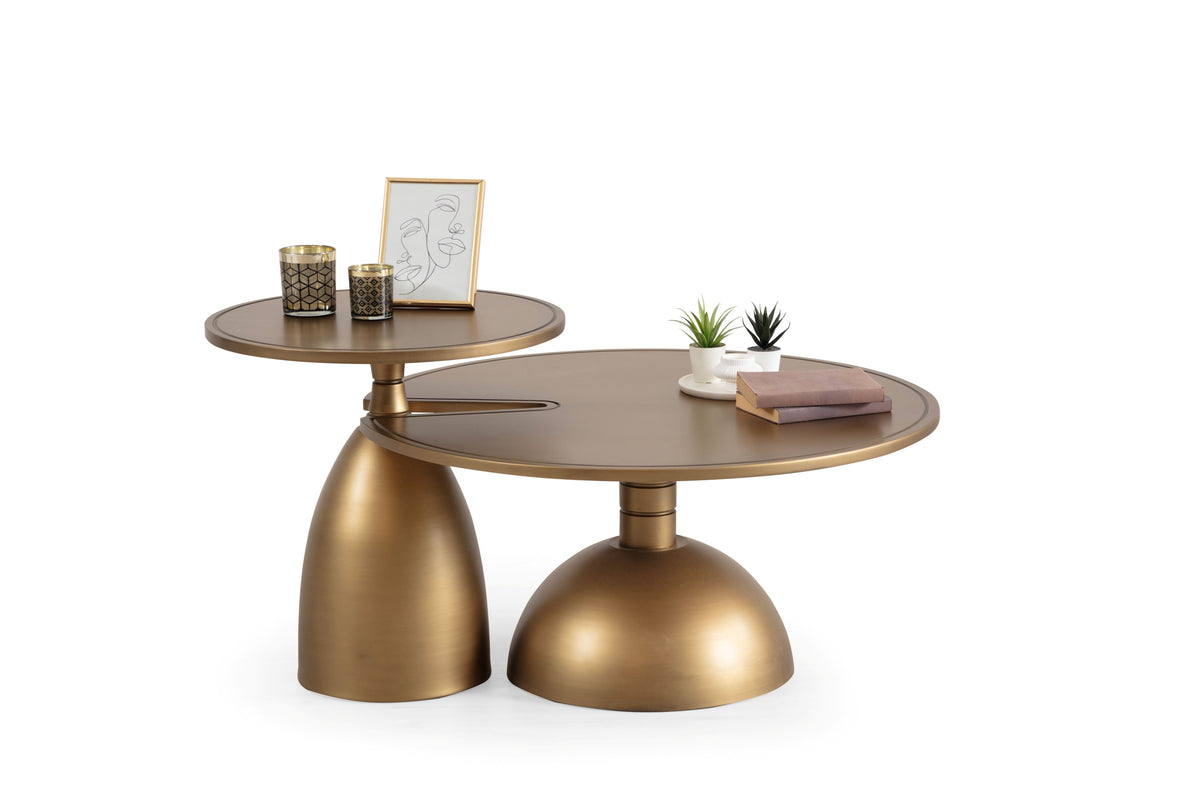 Horizon Gold 2-Piece Coffee Table Set