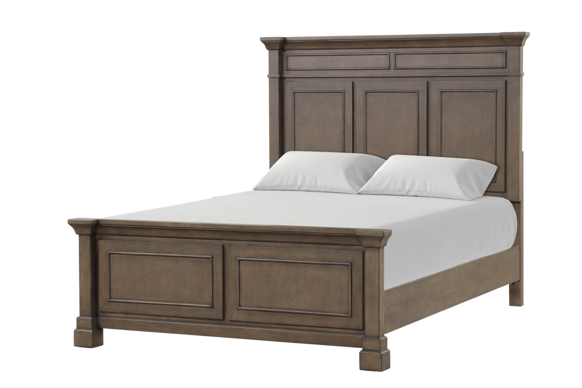 Huddersfield Dark Walnut Queen Panel Bed
