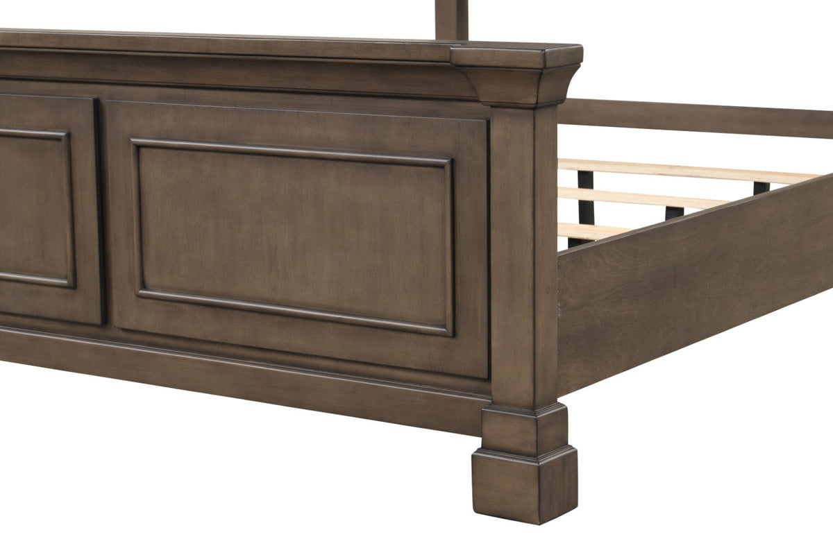 Huddersfield Dark Walnut Queen Panel Bed
