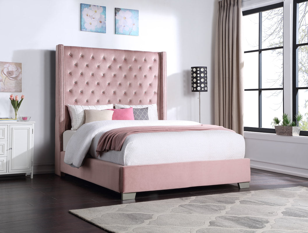 Diamond bed Tufted Platform Bed – Includes Mattress