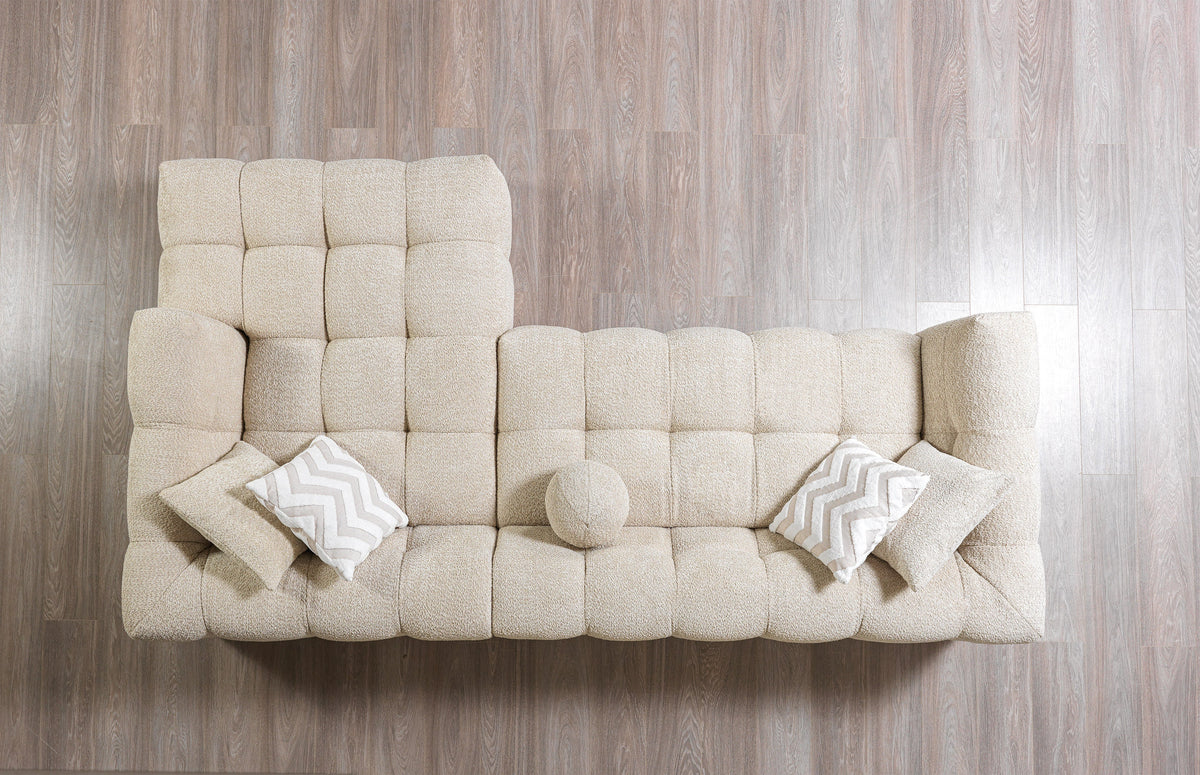 Ivy Sand Boucle RAF Chaise Sectional