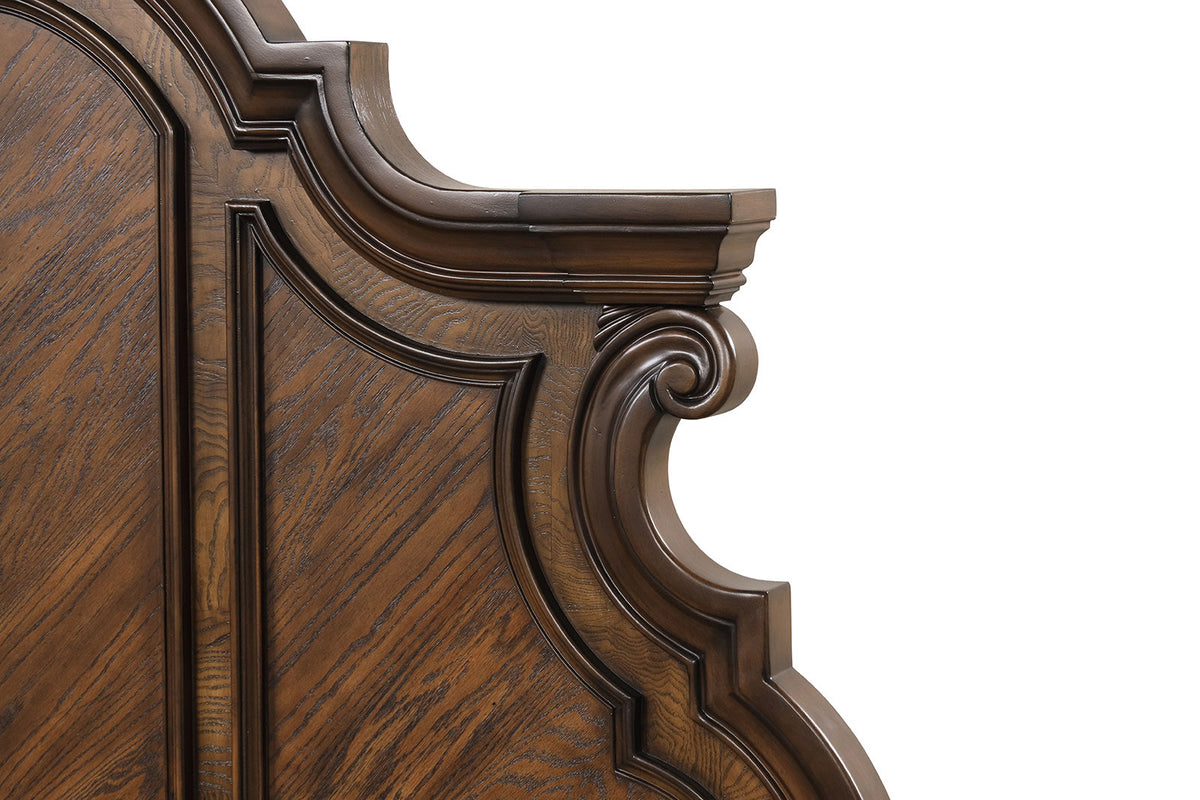 Leovanni Dark Brown Bombay King Bed