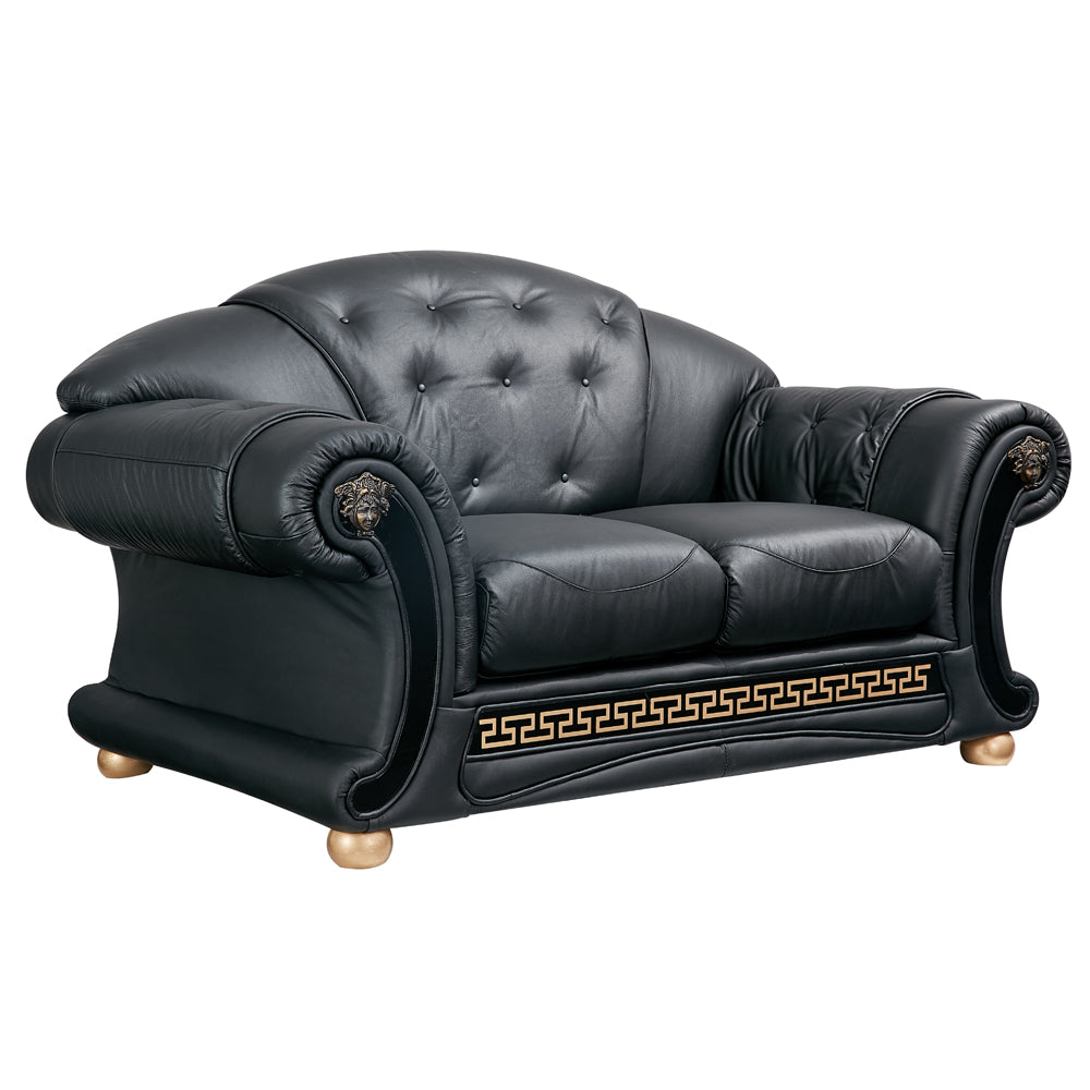 Apolo Black Italian Leather Chair