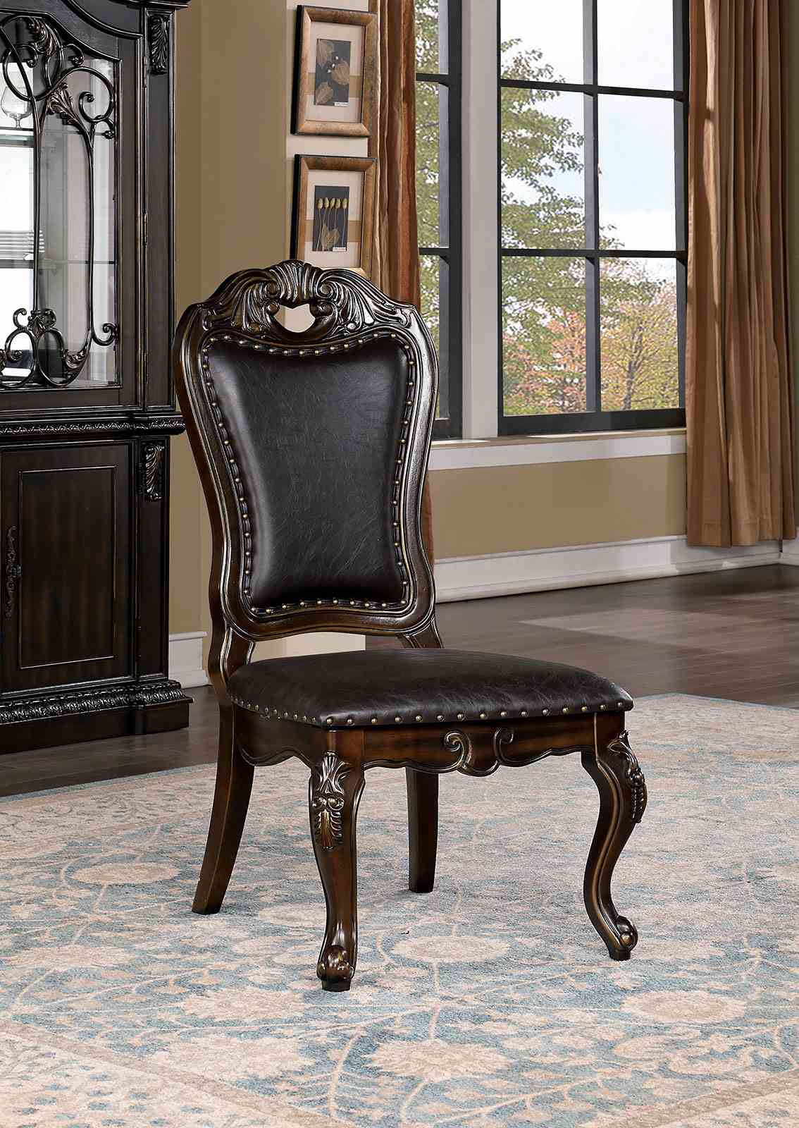 Lombardy Walnut 9-Piece Dining Room Set
