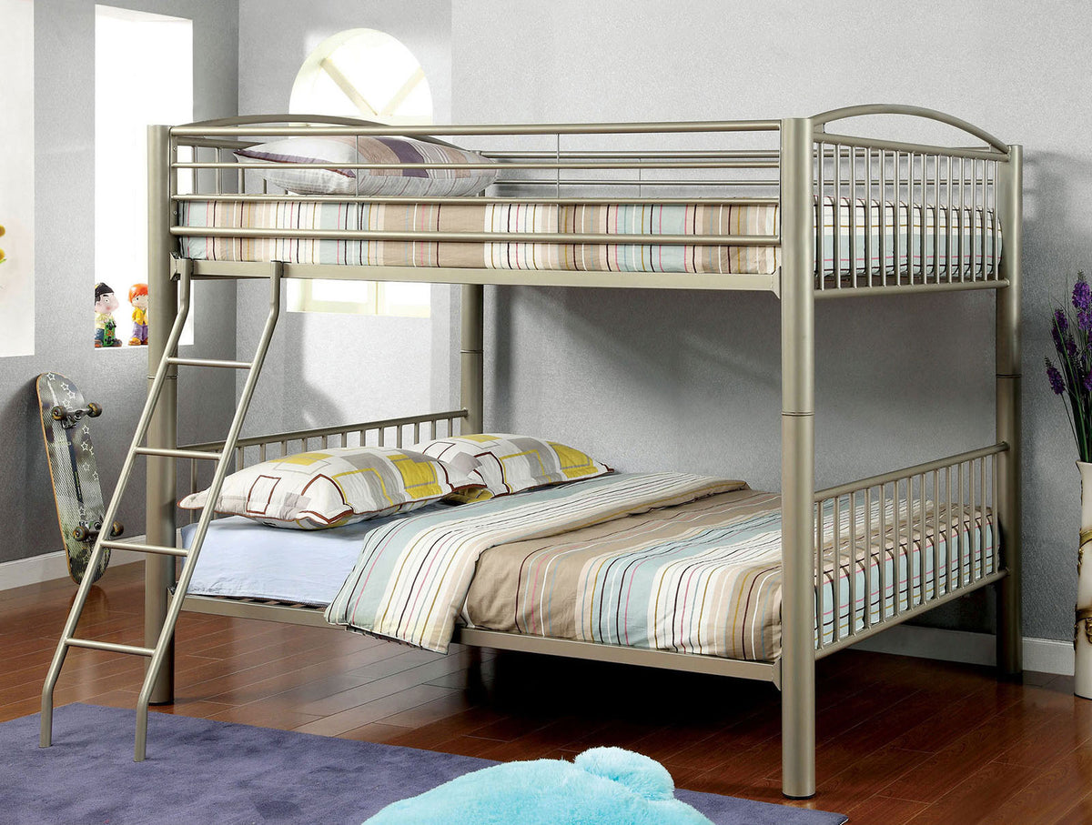 Lovia Metallic Gold Bunk Twin Bed/Full