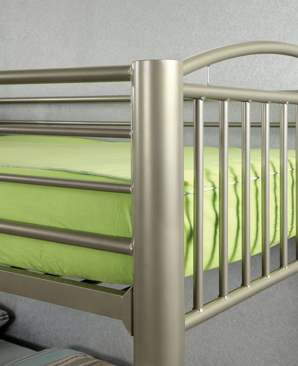 Lovia Metallic Gold Bunk Twin Bed/Full