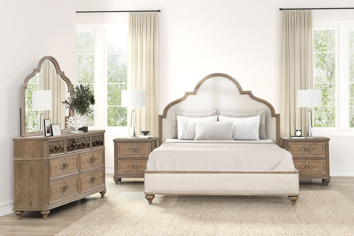 Lyris Rustic Oak Transitional Bedroom Set