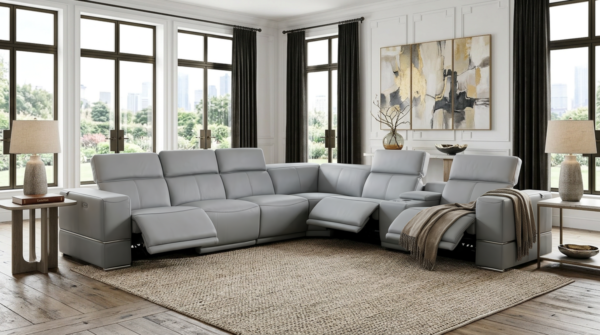 Franco Azure Grand Power Reclining Sectional