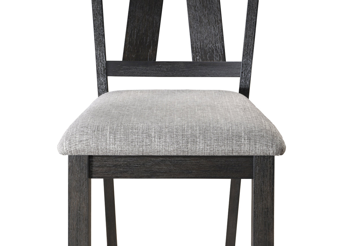 Maribelle Wheat Charcoal Side Chair, Set of 2