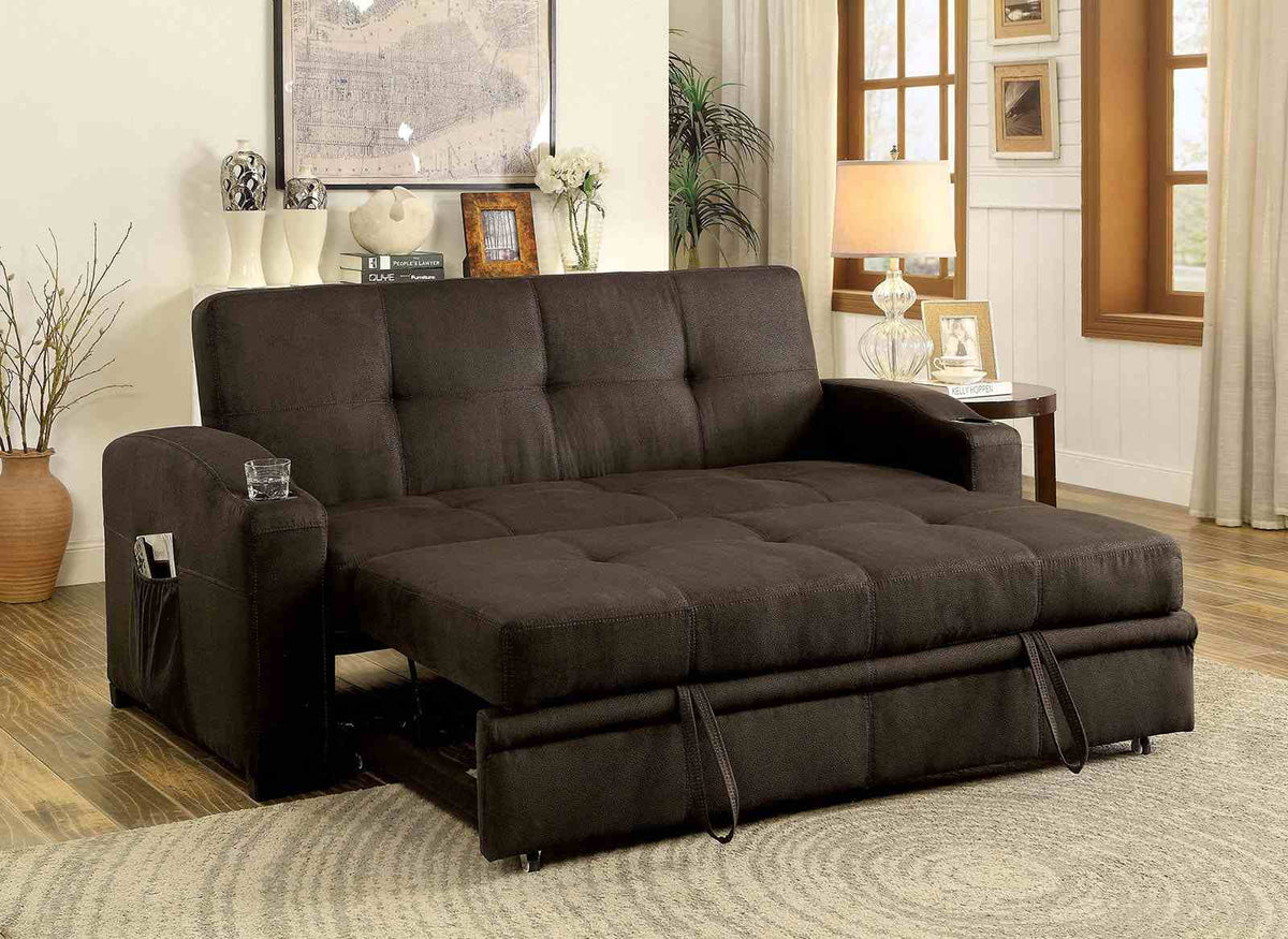 Mavis Dark Brown Futon Sofa