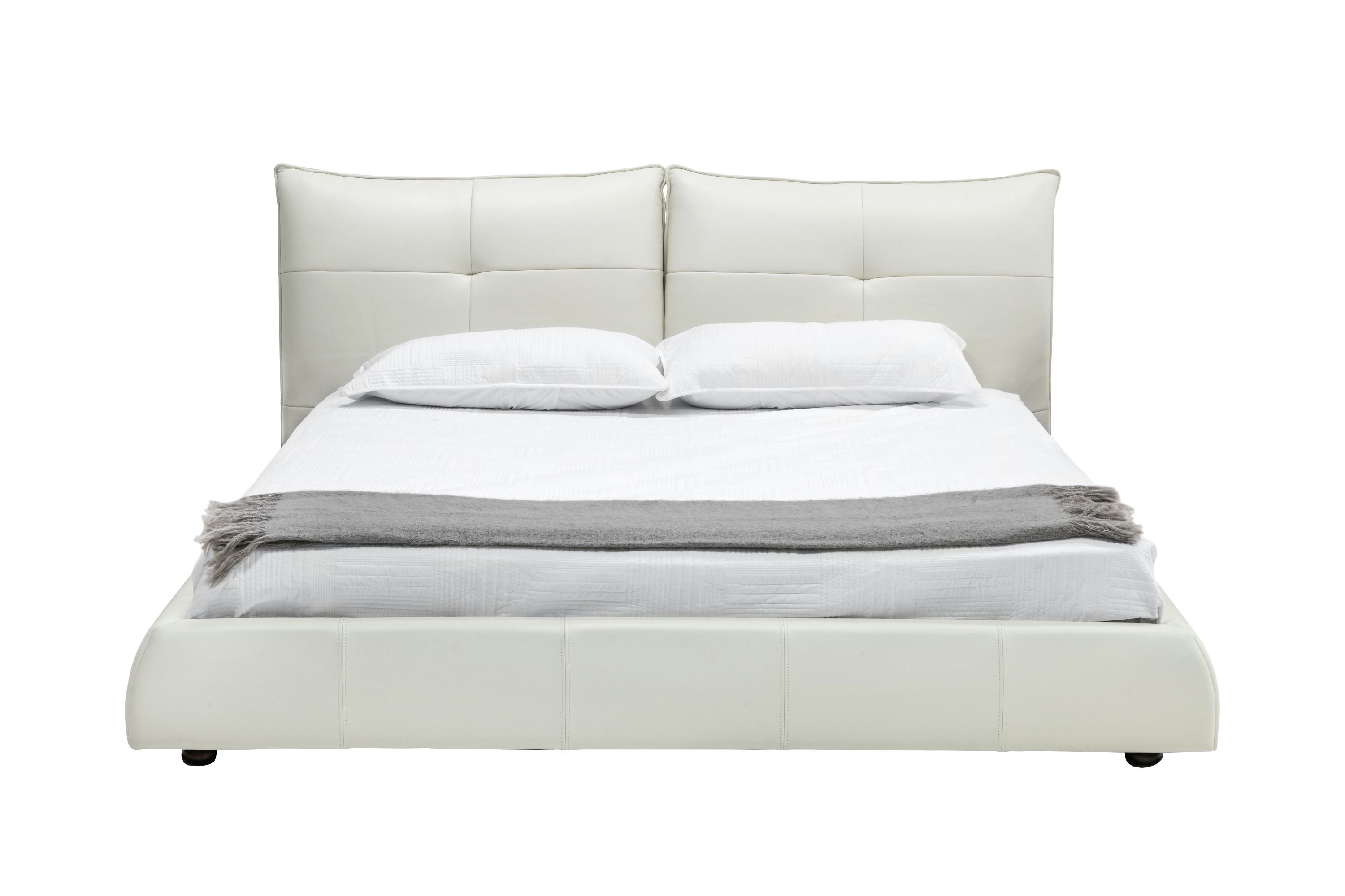 Modrest Patrick - Modern White Leather Bed