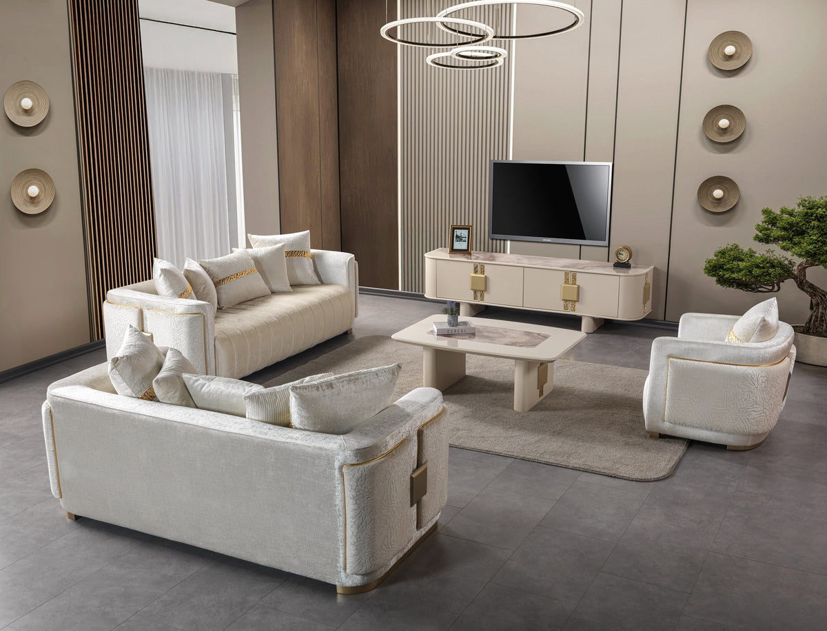 Carlina Ivory High-Gloss Coffee Table