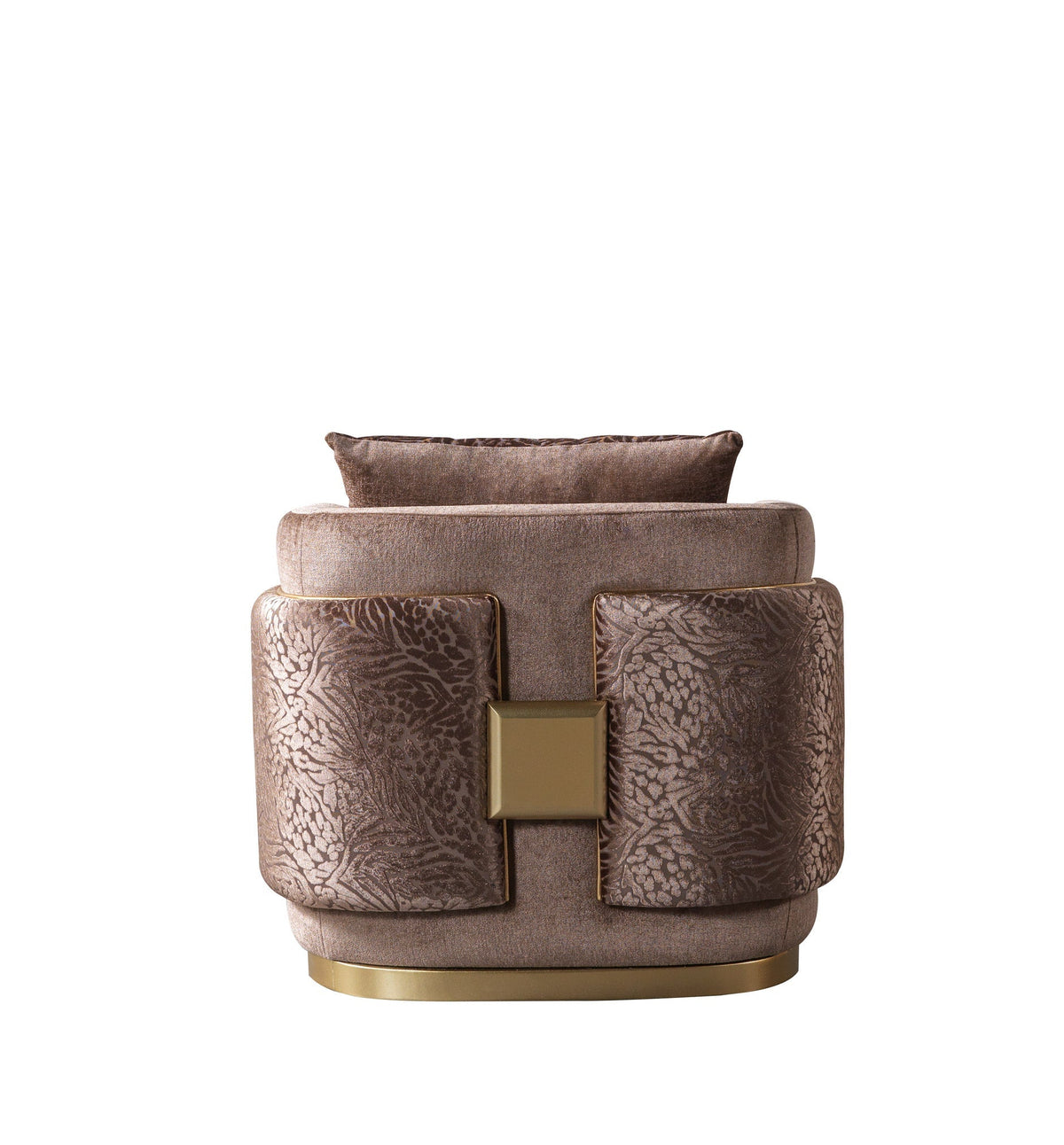 Carlina Coffee/Gold Velvet Chair