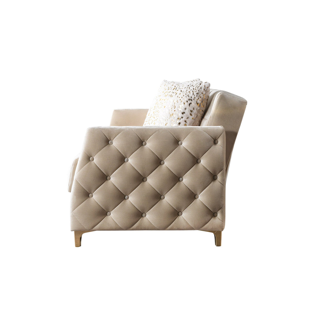 Florence Ivory Velvet Convertible Sofa