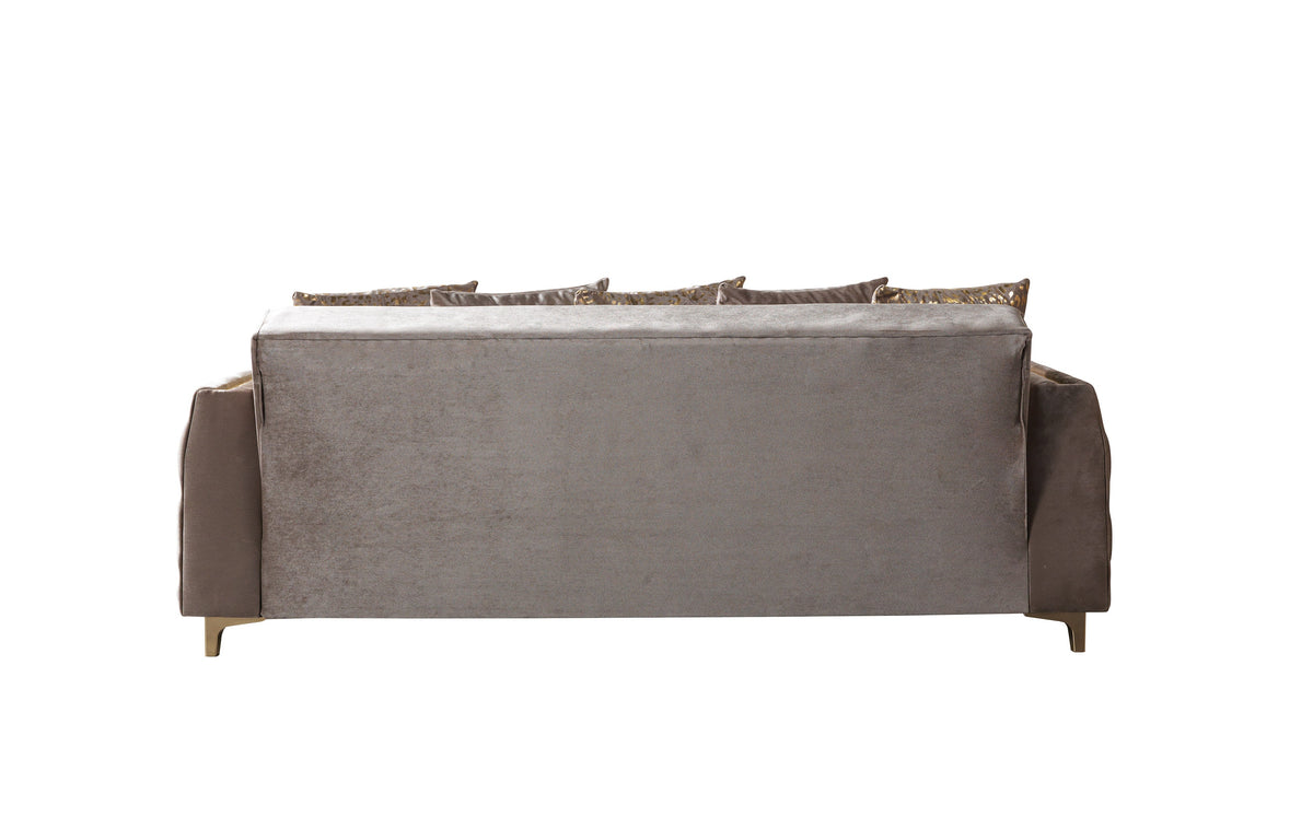 Florence Coffee Velvet Convertible Sofa