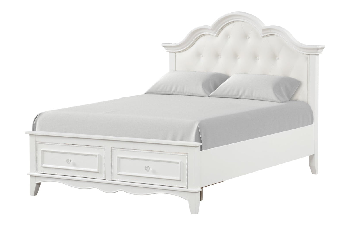 Naucalpan White Twin Bed