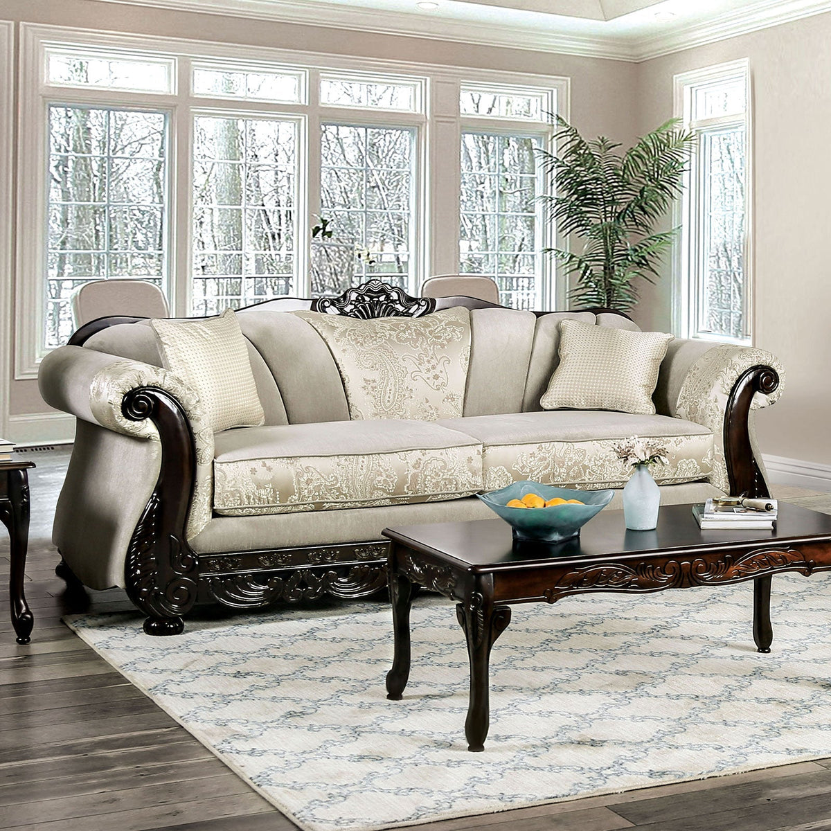 Newdale Ivory Traditional Living Room Set