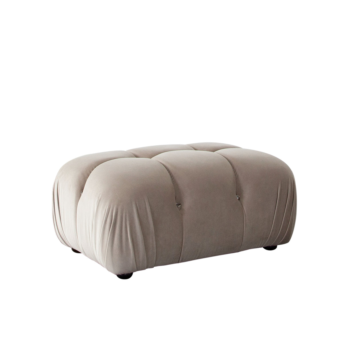 Paloma Rectangle Ottoman in Mink Tan Velvet