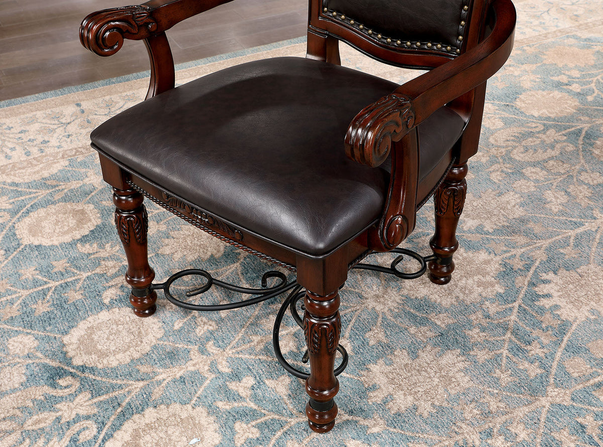 Picardy Brown Cherry/Black Arm Chair