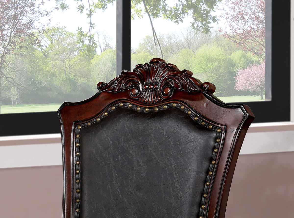 Picardy Brown Cherry/Black Side Chair