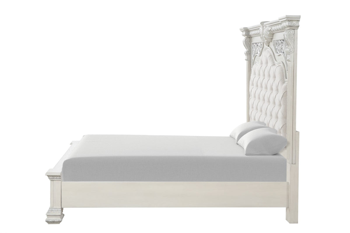 Promenade Wire Brushed White Traditional Bedroom Set