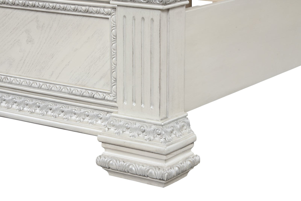 Promenade Wire Brushed White Traditional Bedroom Set