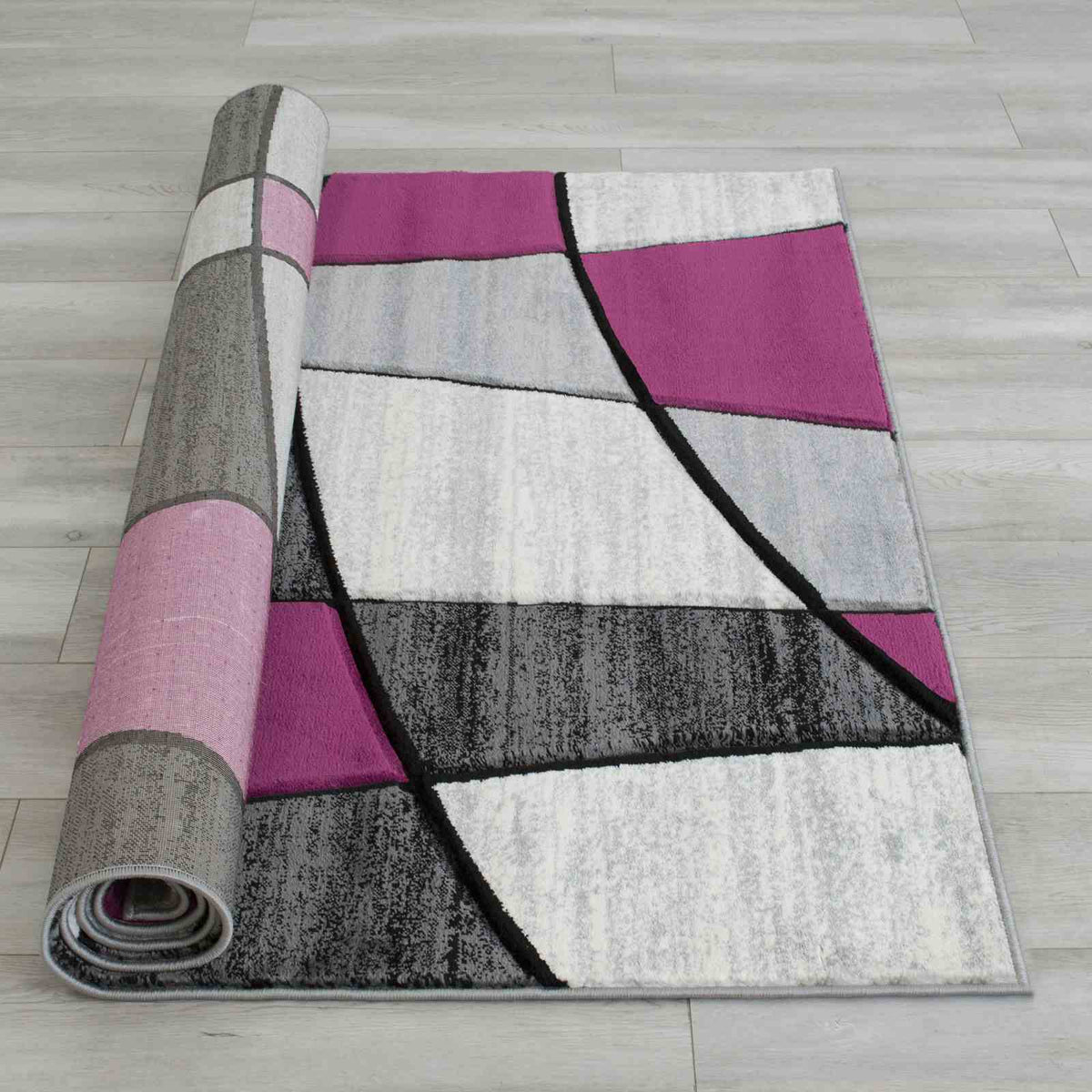 Niksar Gray/Purple Area Rug