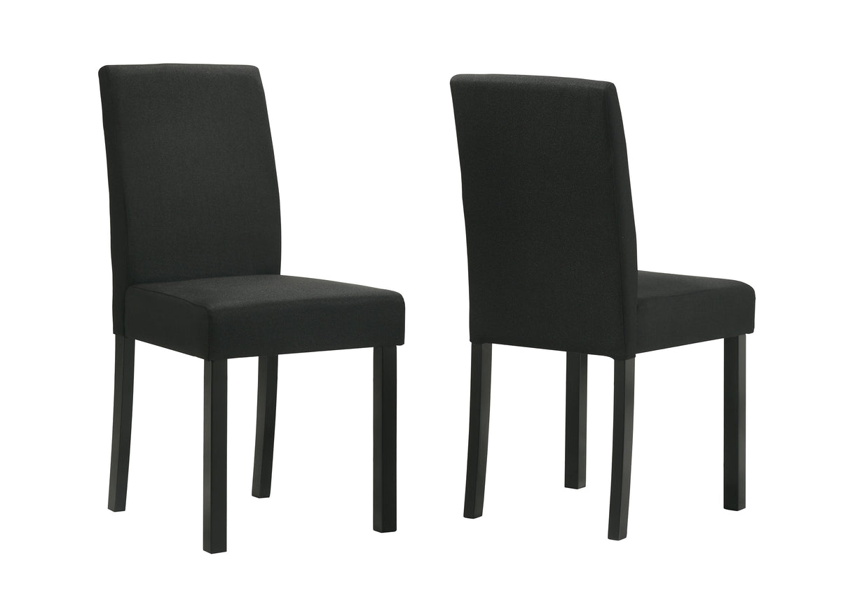 Resia Black/Brown 5-Piece Faux Marble Dining Set