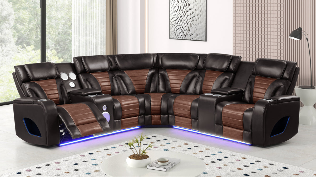 Robin Chestnut Reclining Sectional