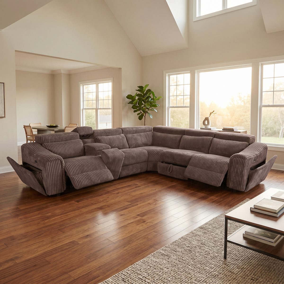 Yash Espresso Power Reclining Sectional