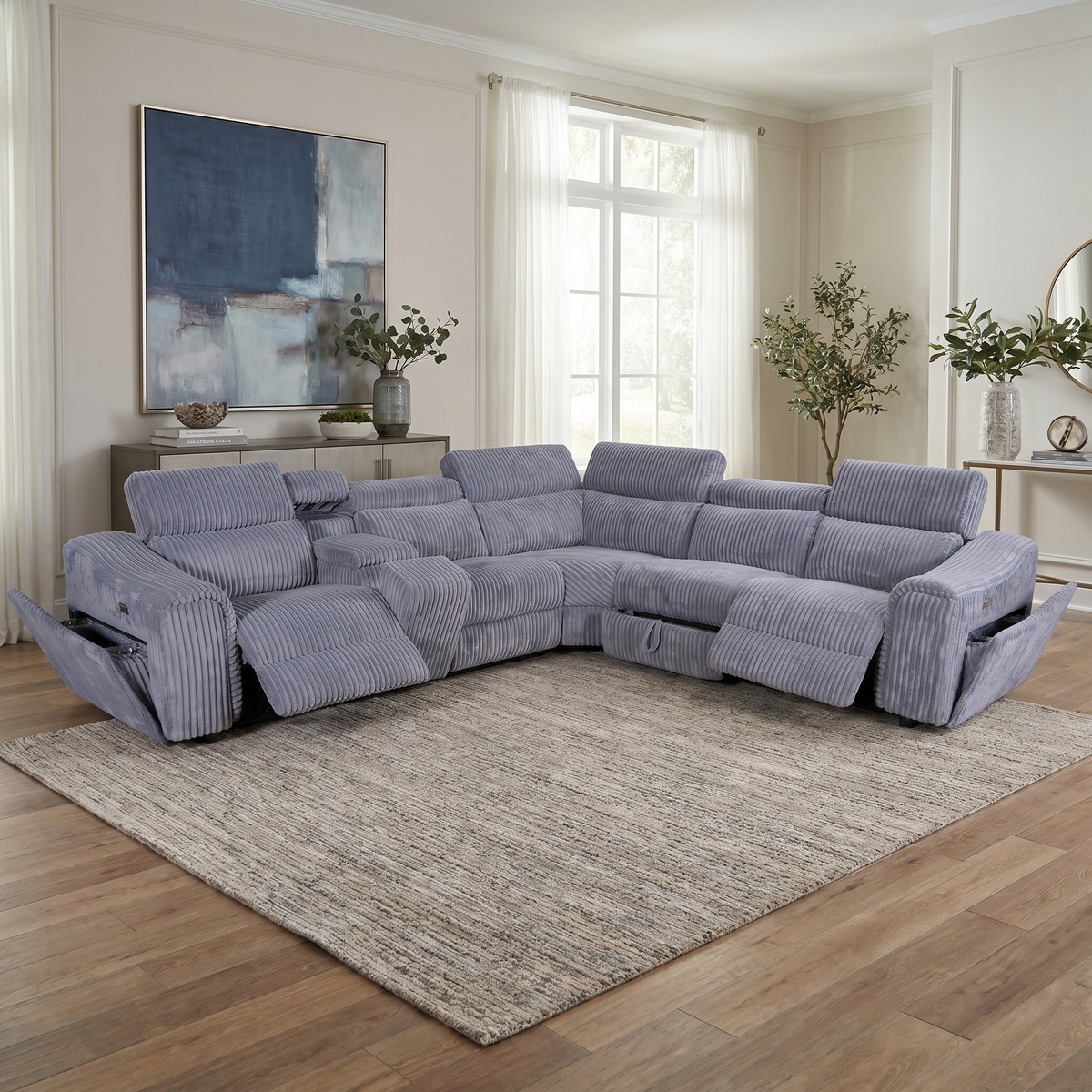 Yash Stone Power Reclining Sectional