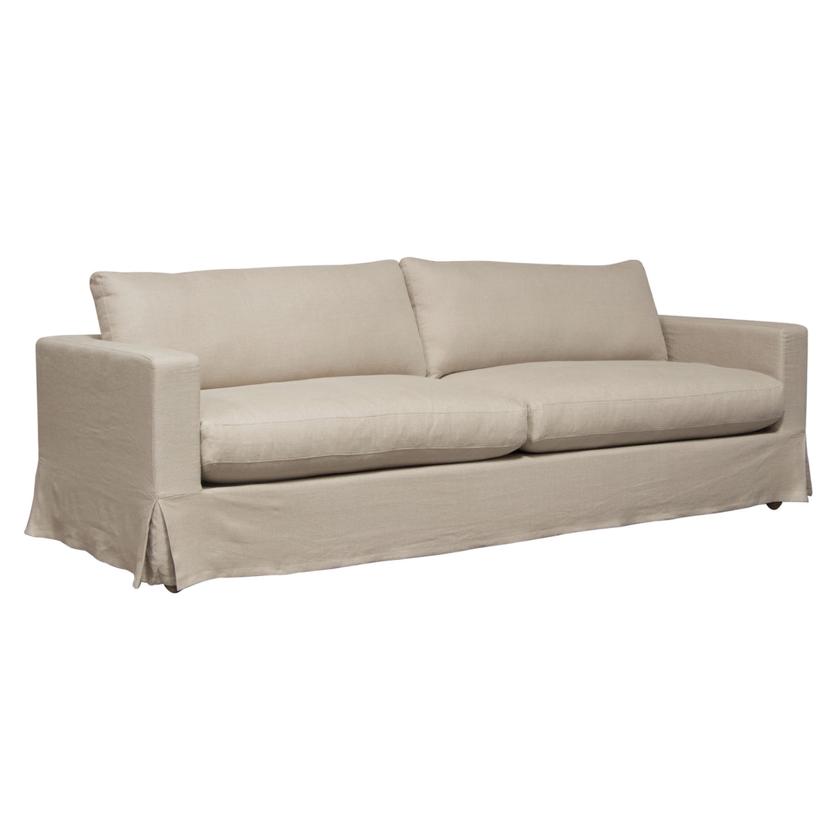 Savannah Slip-Cover Sofa in Sand Natural Linen