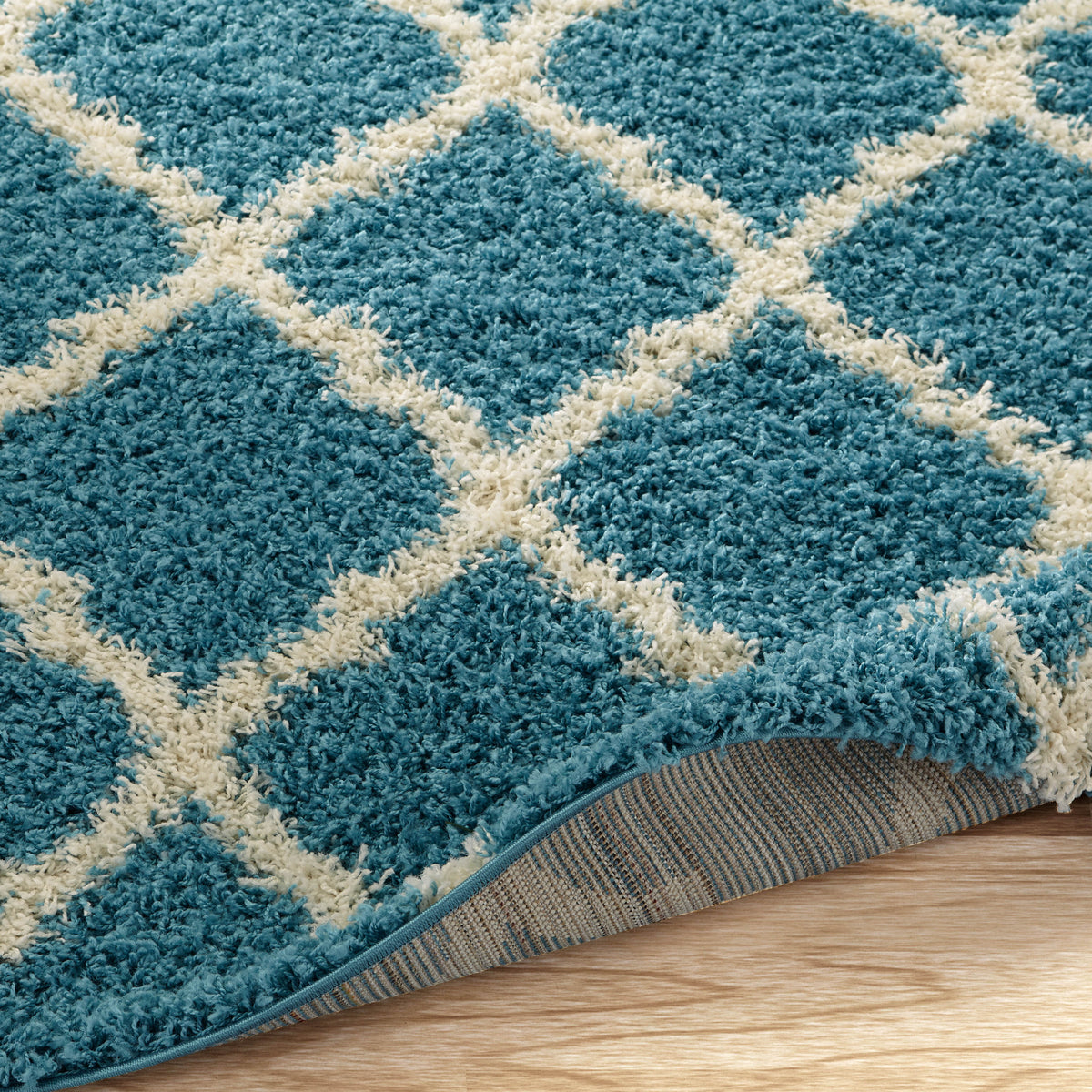 Shag Teal Large Rug