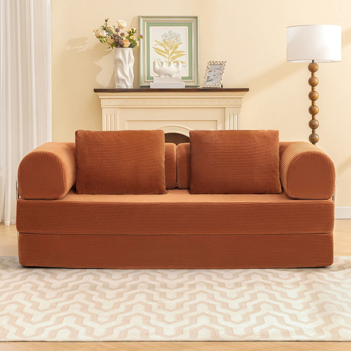 Perri Rustic Brown 79" Compressed Sofa