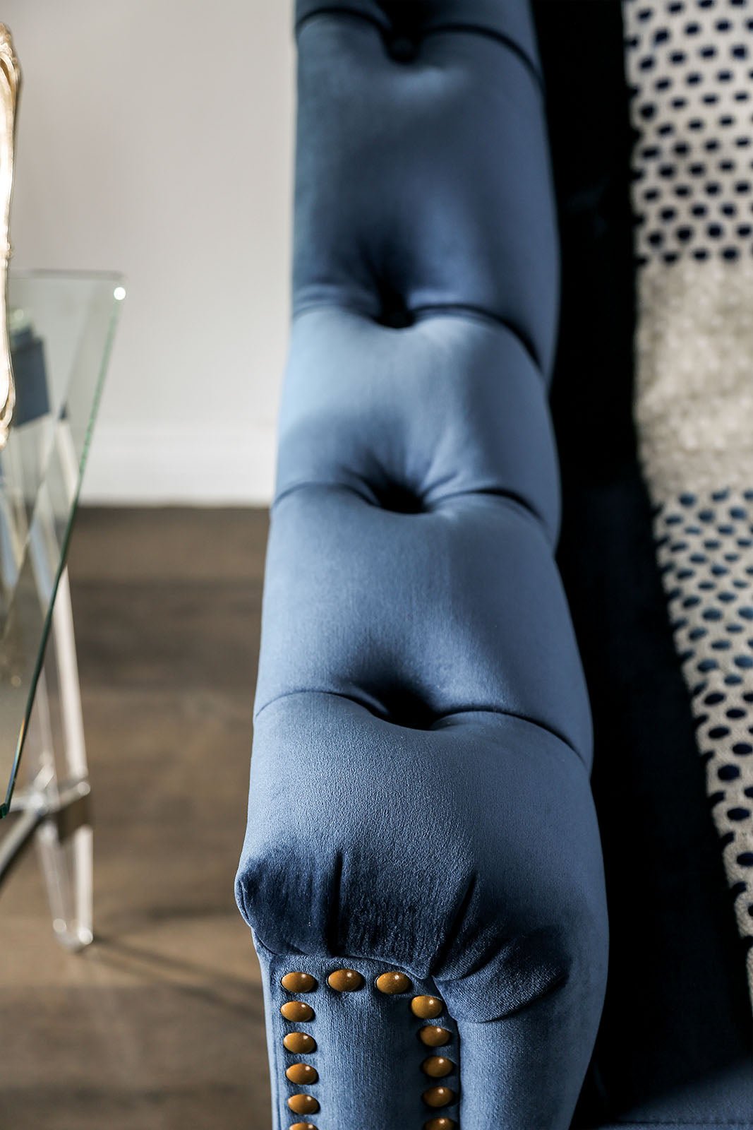 Martinique Blue Transitional Living Room Set