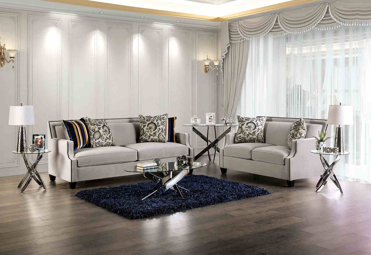 Montecelio Light Gray Transitional Living Room Set