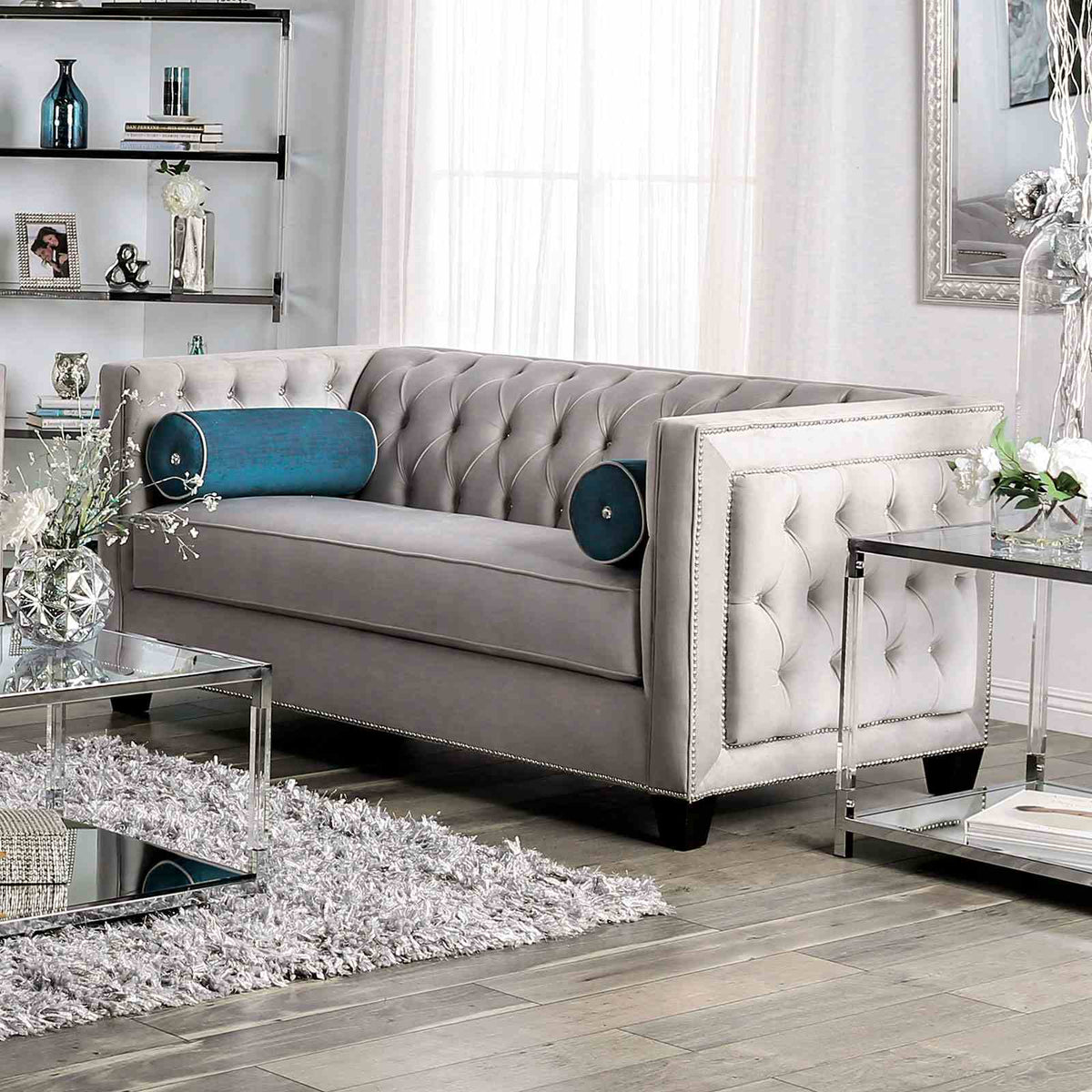 Silvan Gray Transitional Living Room Set