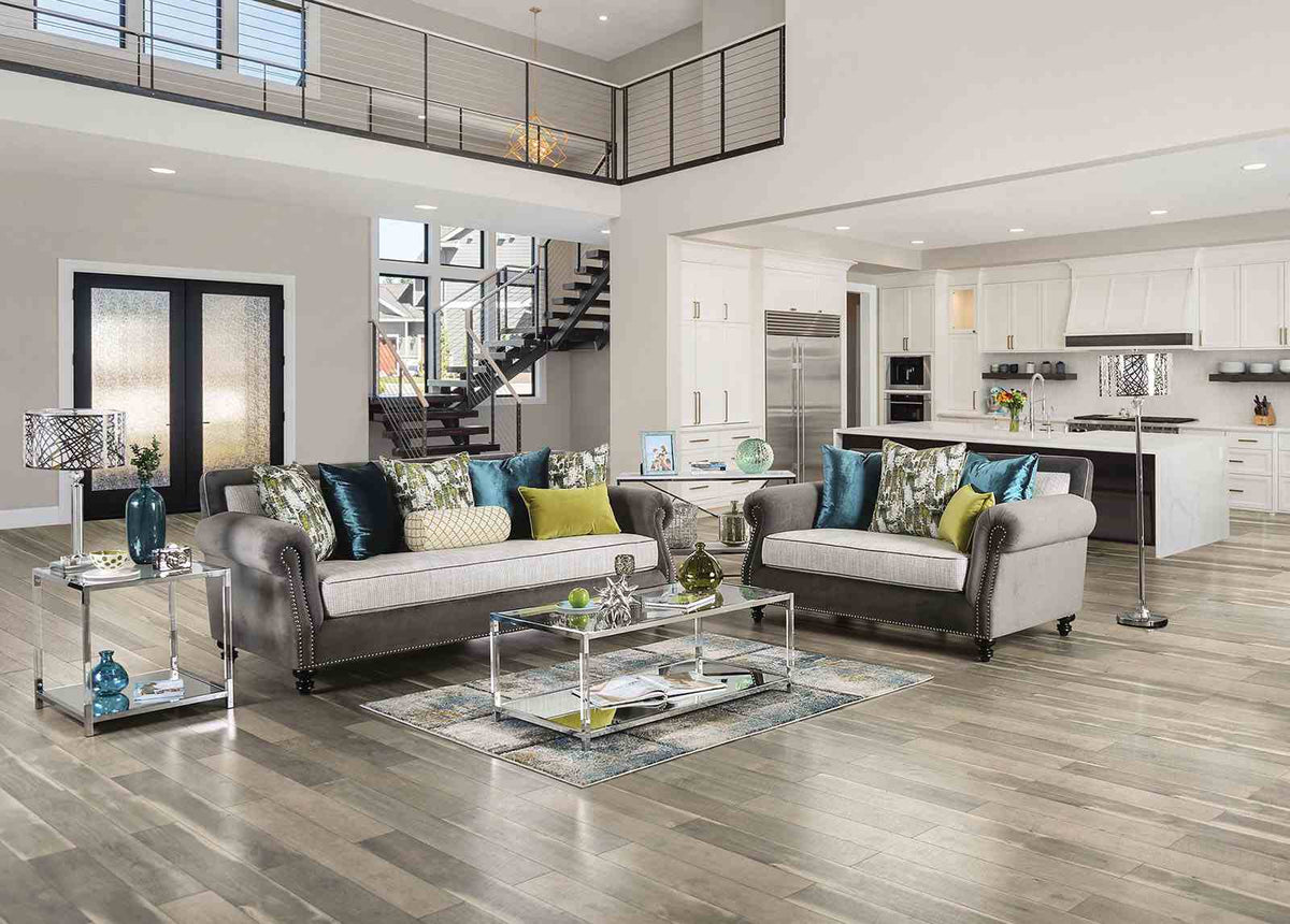 Mariella Beige Transitional Living Room Set