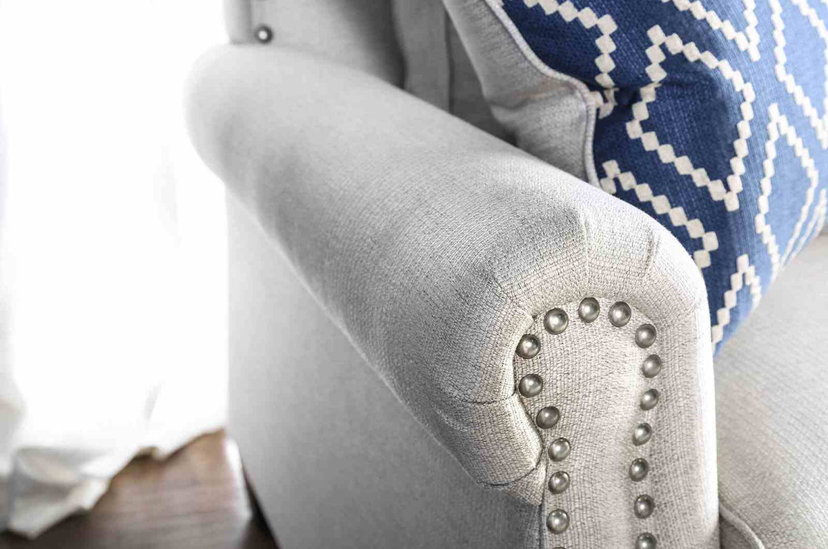 Giovanni Beige/Blue Sofa