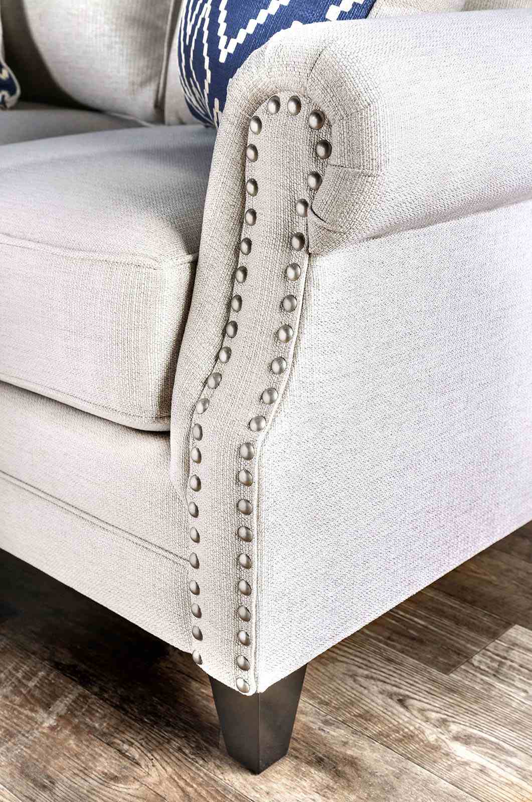 Giovanni Beige/Blue Sofa